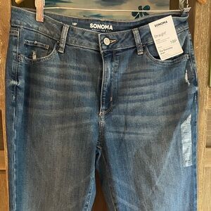 Sonoma Women's Classic Blue Straight Leg Jeans